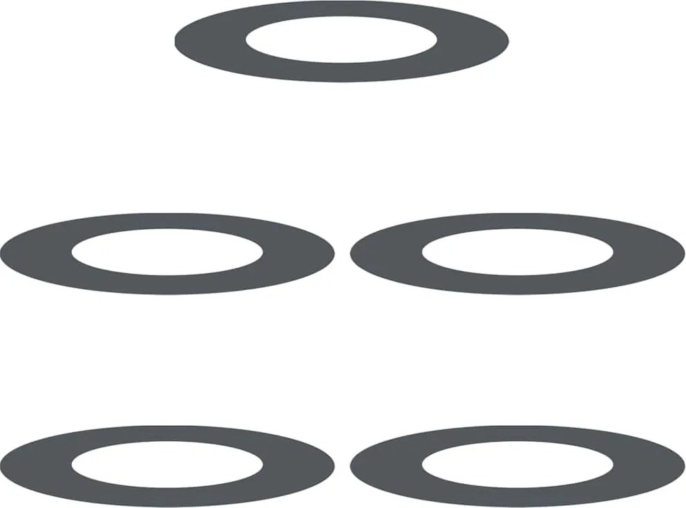 vidaXL Alkalmas lapos fa gyűrűkhez 5 pcs Antracit Ø40 / 70 cm Acél