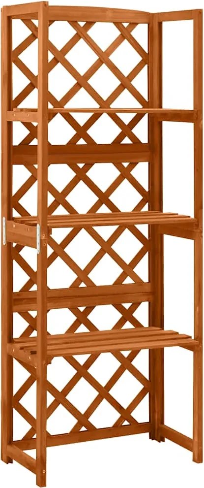 vidaXL tömör fenyőfa lugasrács polcokkal 55 x 30 x 140 cm