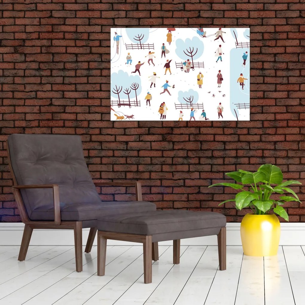 Kép - Boldog telet (90x60 cm)