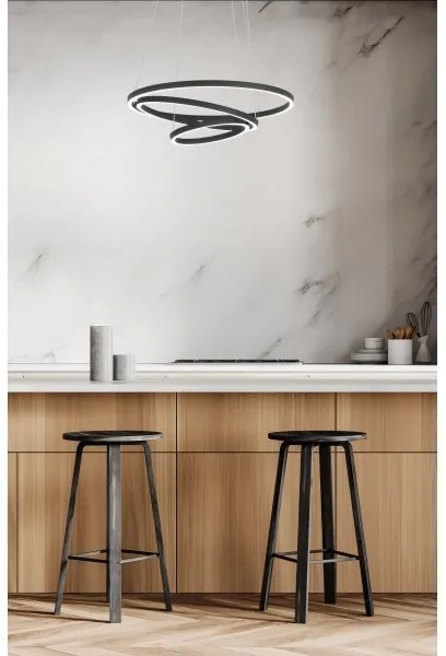 Eglo 900479 - LED Dimmelhető csillár zsinóron LOBINERO-Z LED/43,2W/230V fekete