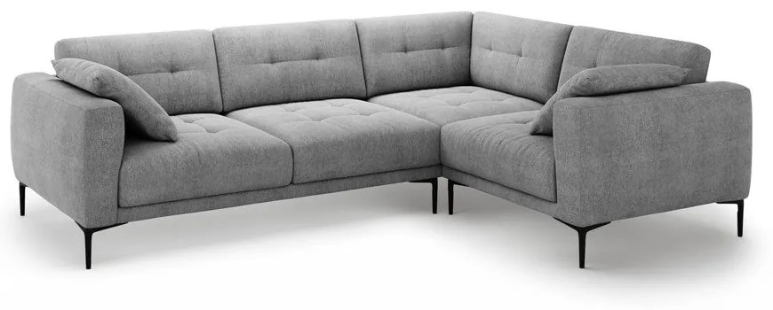 Szürke sarokkanapé (jobb oldali-L alakú) Bemy – Micadoni