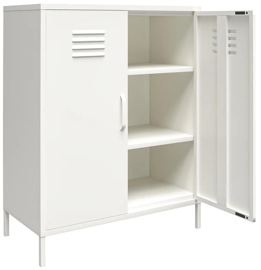Fehér fém szekrény 40x102x80 cm Mission District – Støraa