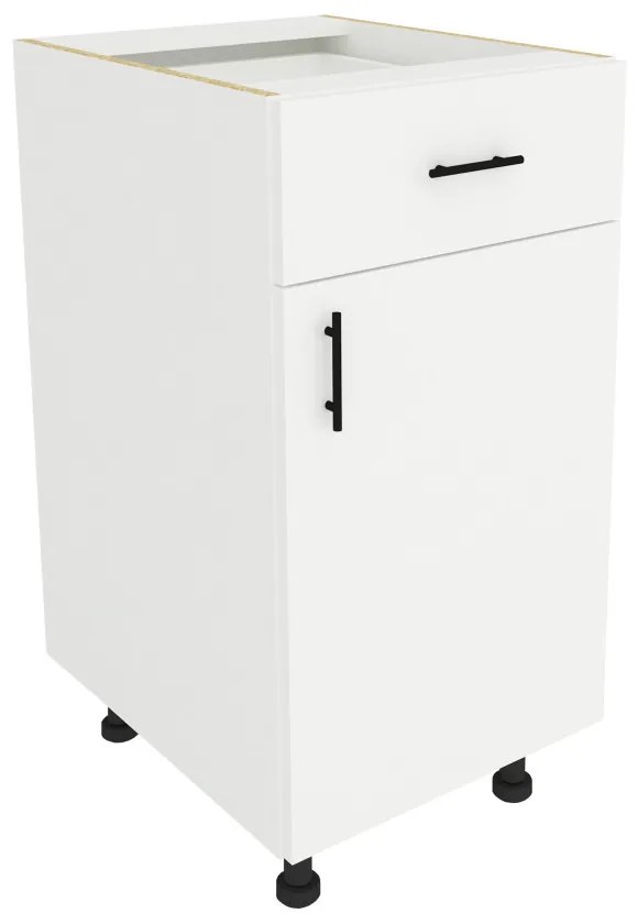 Benita 1 fiókos Alsó konyhaszekrény Fehér 40x50x80 cm