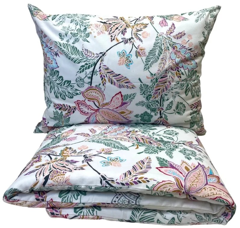 Flanel lepedők Romantic Garden TiaHome - 1x Párna 90x70cm, 1x Paplan 140x200cm