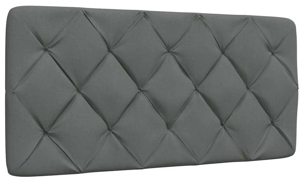 sötétszürke szövet ágy matraccal 100x200 cm