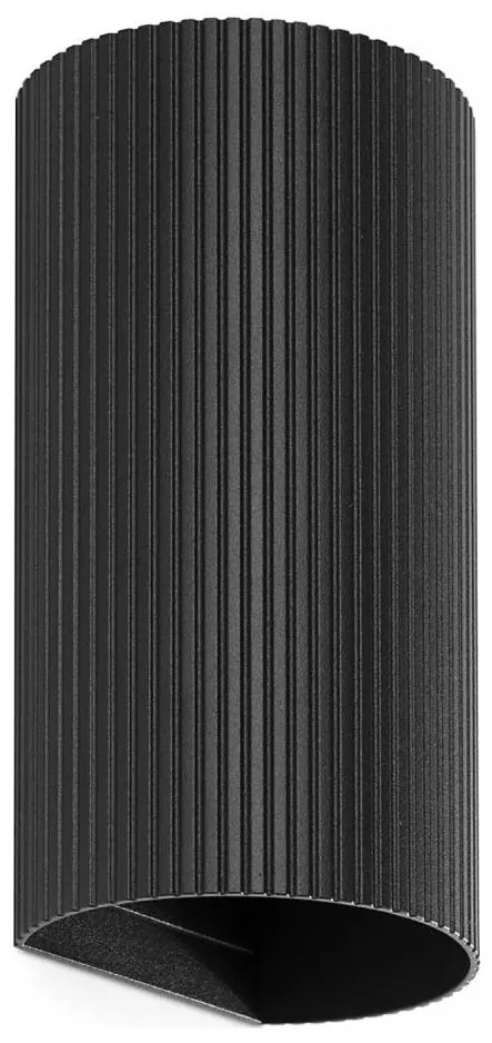 FARO 40543 - Fali lámpa SOLE 2xGU10/8W/230V fekete csipkézett kerek