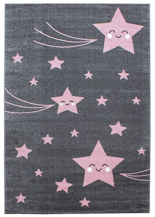 Rózsaszín-szürke gyerek szőnyeg 140x200 cm Kids – Ayyildiz Carpets