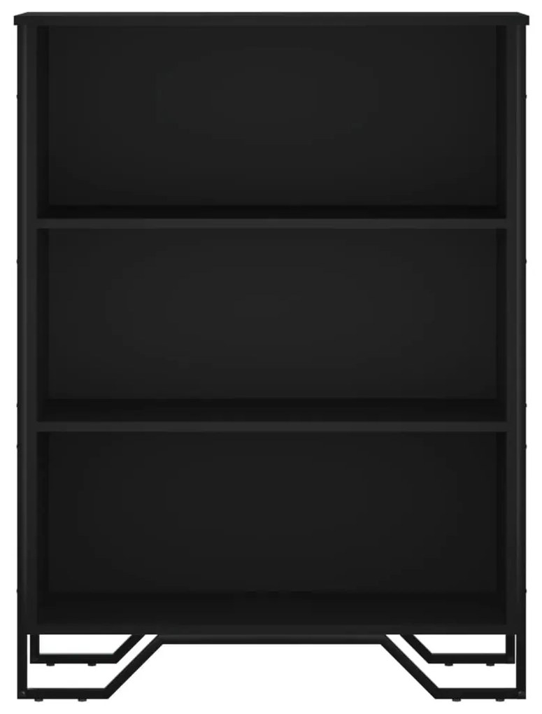 fekete szerelt fa könyvszekrény 80 x 31 x 106 cm