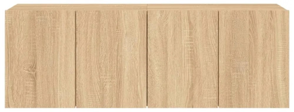 2 db sonoma tölgy színű fali TV-szekrény 60 x 30 x 41 cm