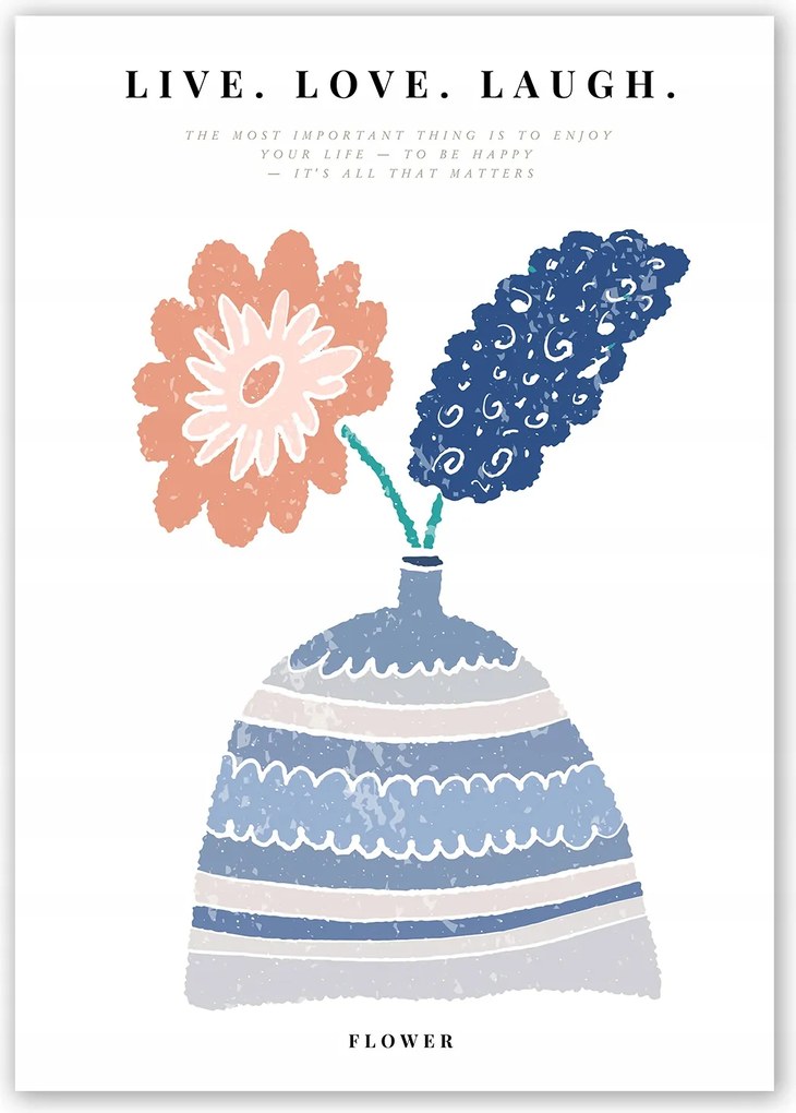 Boho Virág Modern Poszter A2 59,4x42cm #W69