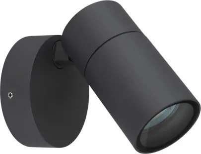 Globo 3209-1 Kültéri fali lámpa, alumínium antracit matt, műanyag fekete matt, tiszta üveg, forgatható/elforgatható, IP44, SzxM: 95x118mm, Mélység: 105mm, 1x GU10 35W 230V izzó nélkül
