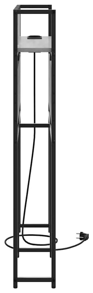 Tároló fejtámla polcokkal Szürke sonoma 100 cm Faanyag