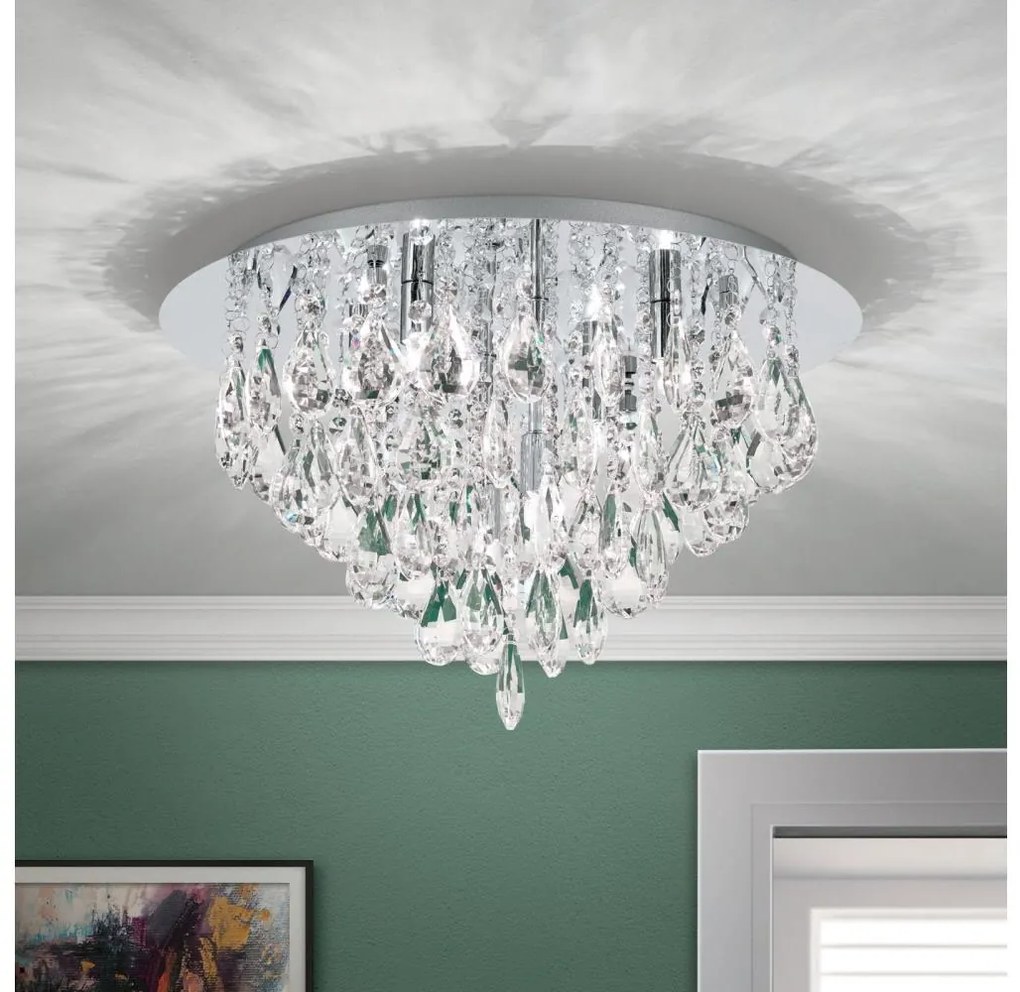 Orion DLU 2516/45-Kristály mennyezeti lámpa CELESTE 6xG9/40W/230V átm. 45 cm króm