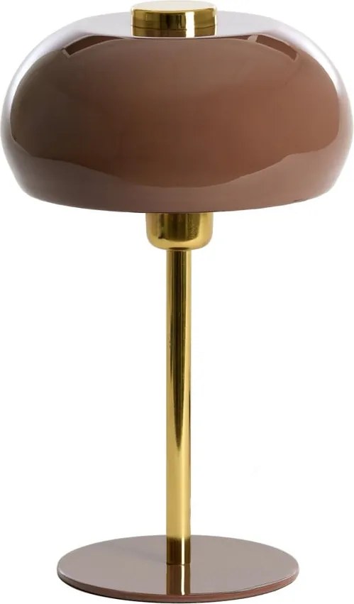 Barna asztali lámpa fém búrával (magasság 34 cm) Surin – Light &amp; Living