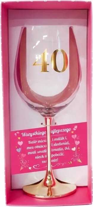 Borospohár 40. Születésnapra Ajándék Nőnek Feleségnek Negyvenes