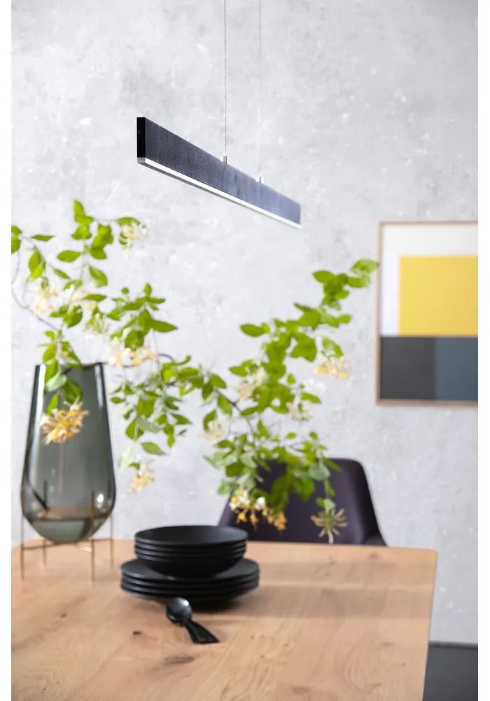 Fekete LED dimmelhető függőlámpa Straight – Fischer &amp; Honsel