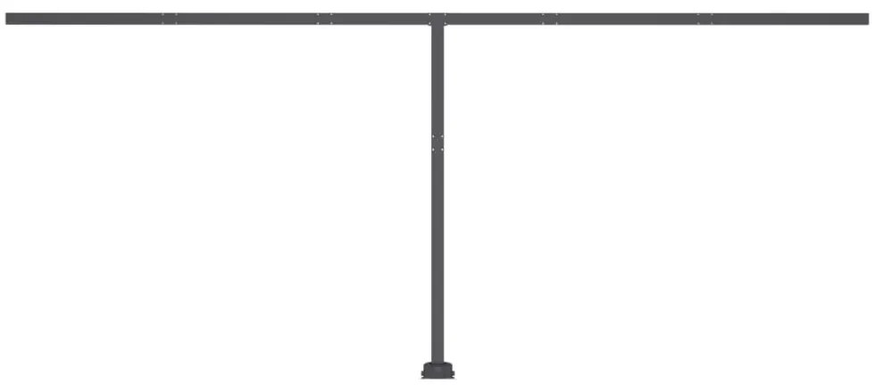 kék/fehér automata szélérzékelős és LED-es napellenző 500x300cm