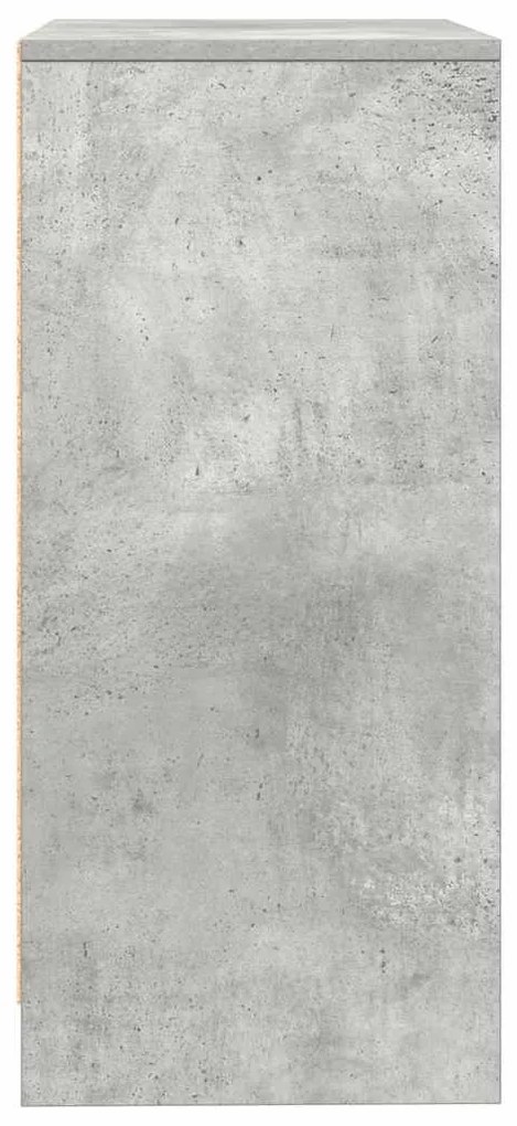 betonszürke szerelt fa tálalószekrény 57x34x76 cm