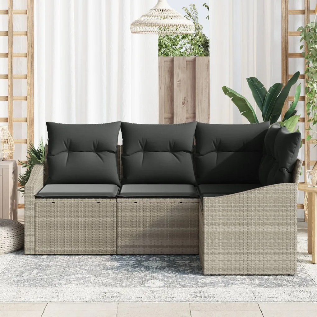 Kert étkező szett párnával tárolóval 4 pcs Világosszürke