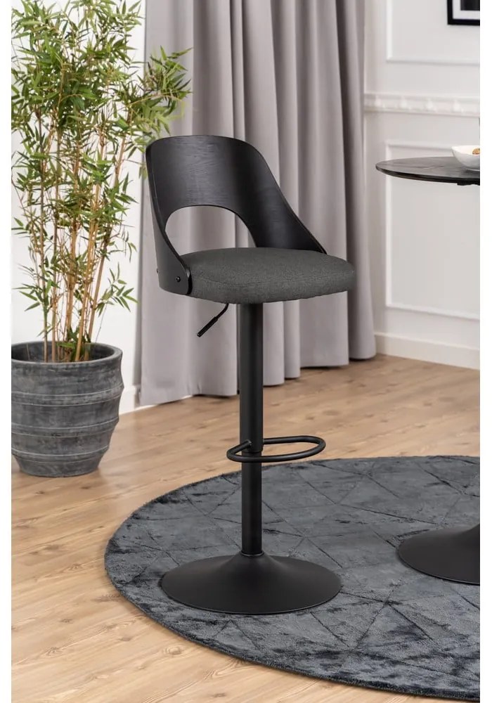 Sötétszürke állítható magasságú bárszék szett 2 db-os (ülésmagasság 84 cm) Lucy – Actona