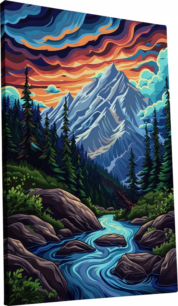 Vászonkép Festői hegyi táj otthon nappali szoba 50x70