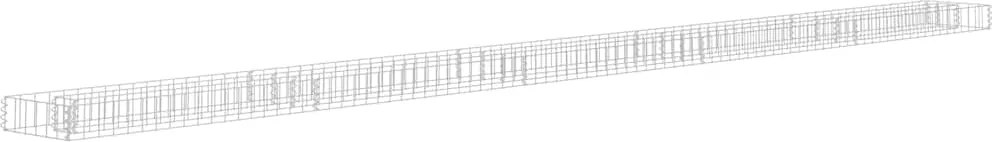 vidaXL horganyzott acél gabion magaságyás 450 x 30 x 10 cm