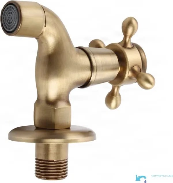 Fali csap EYN CW1530 fürdőszobába, tömör sárgarézből, többféle antik színváltozatban, 95 mm-es vagy 12,5 cm-es kivitelben — 9,5 cm