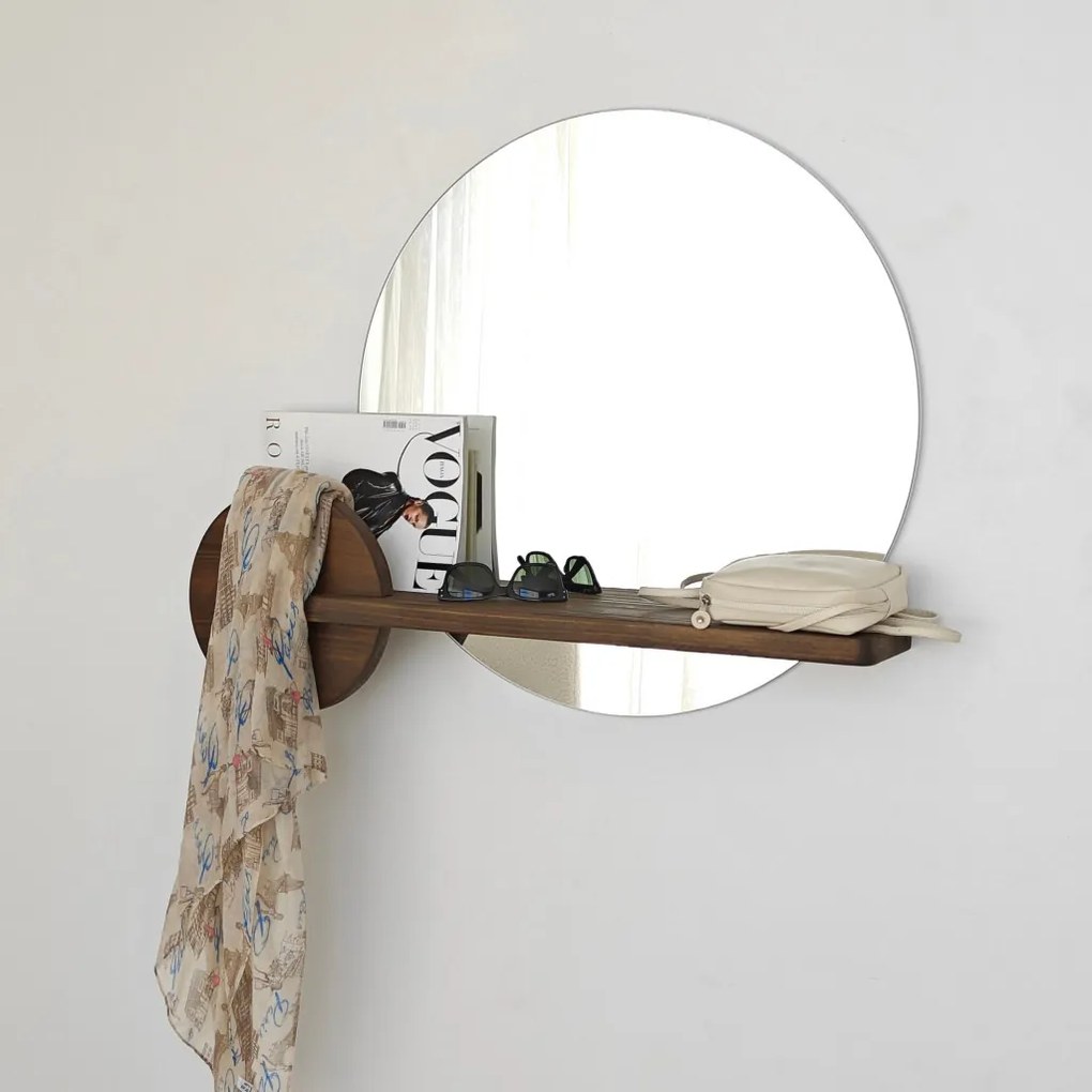 Points tükör, dió, 83 cm
