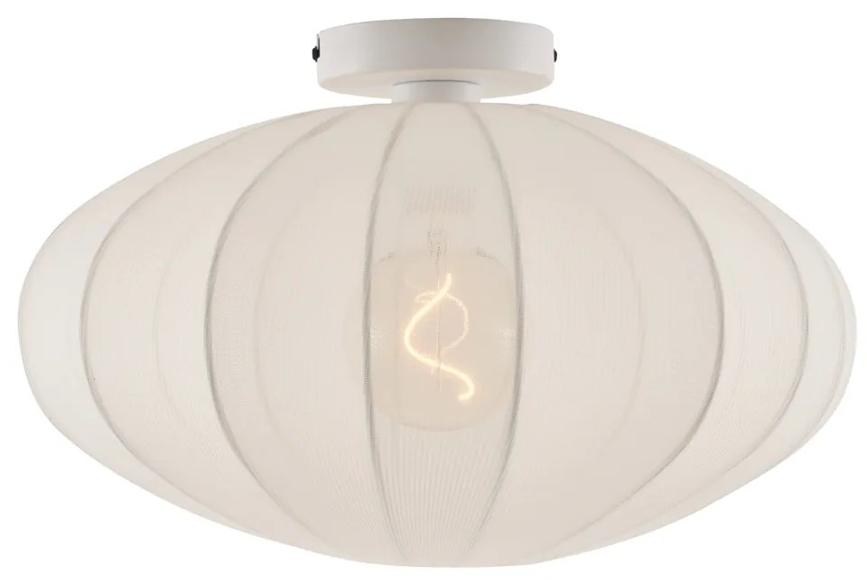 Japandi mennyezeti lámpa fehér színben, szövetbúrával - Bida