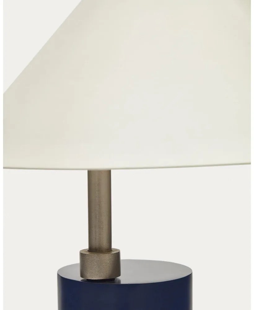Sötétkék asztali lámpa fém búrával (magasság 42 cm) Shiva – Kave Home