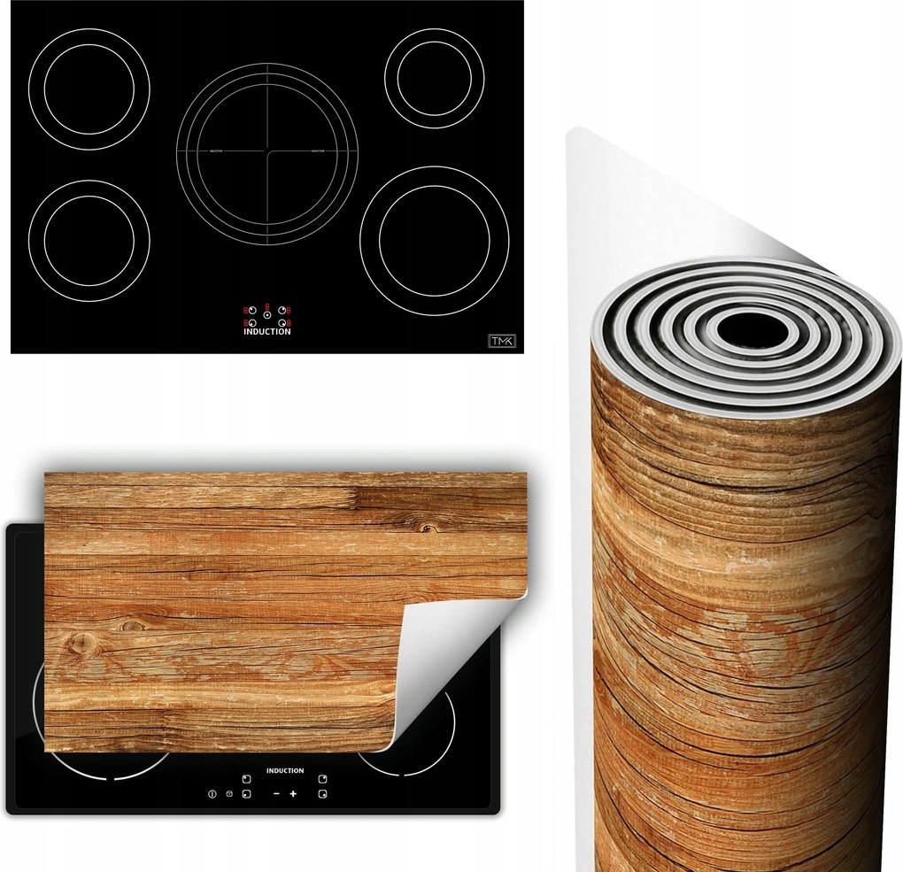 Vinil Szőnyeg Tűzhelyvédelem Asztallap 90x52 fa