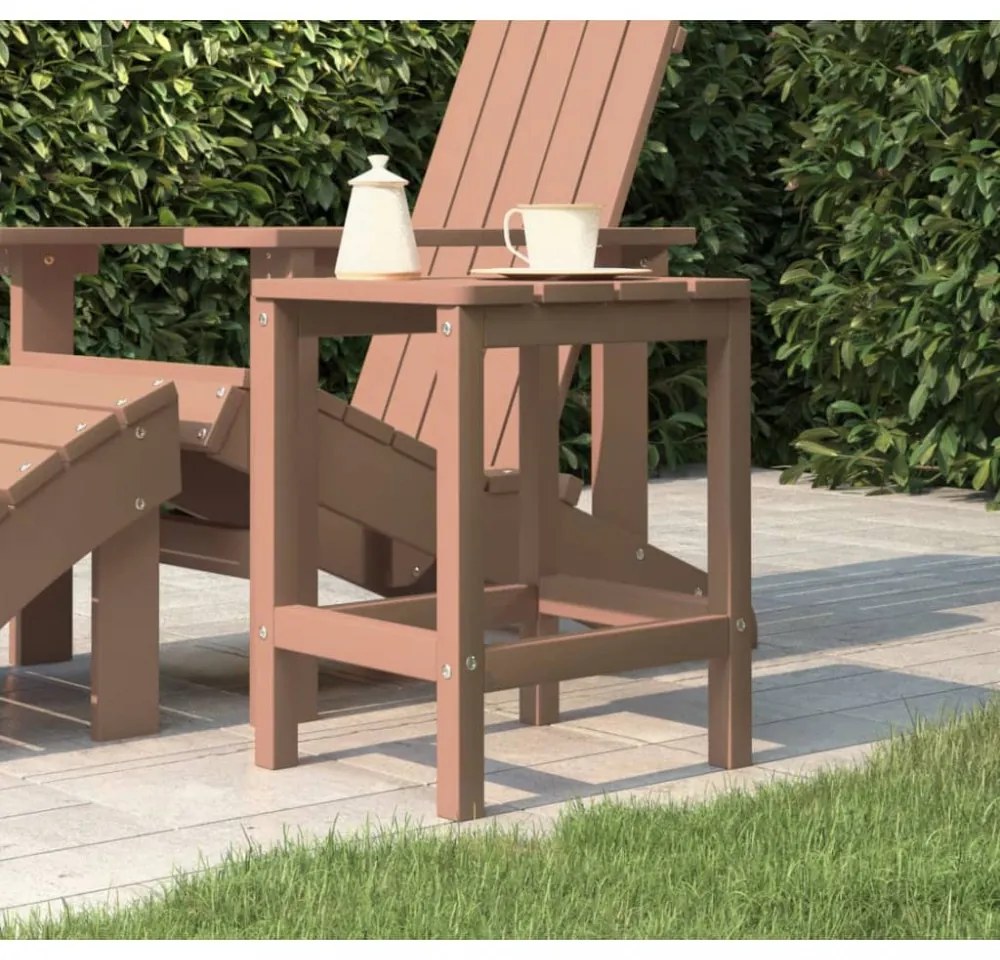 barna HDPE kerti Adirondack asztal 38 x 38 x 46 cm