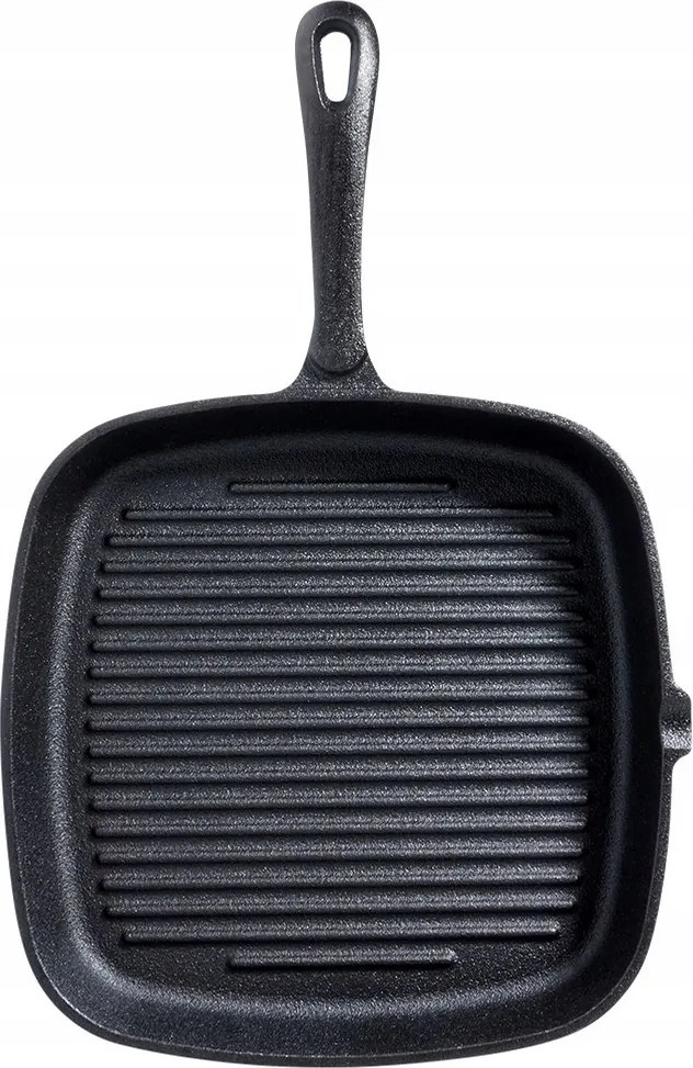 Hagyományos öntöttvas grill serpenyő grillezéshez hal zöldség 24 cm