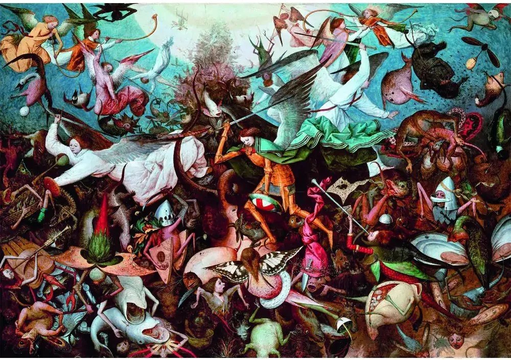 Művészet A Lázadó angyalok bukása Bruegel 1000 db-os Compact puzzle Clementoni