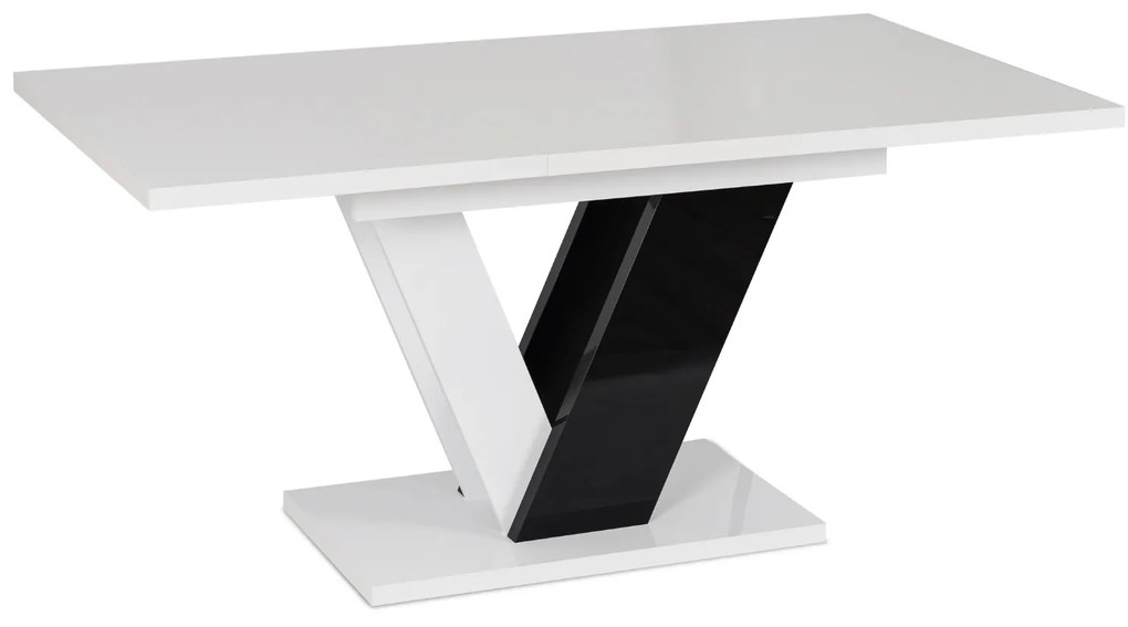 Clark étkezőasztal 120 cm fekete fehér gloss glamour