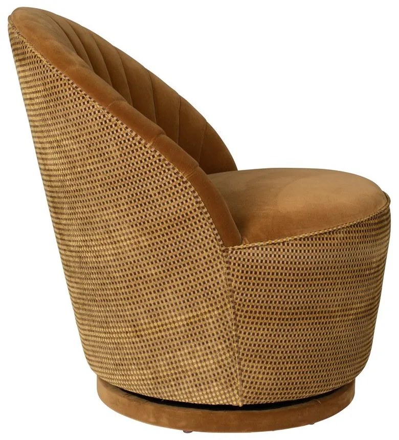 Madison barna bársony fotel - Dutchbone