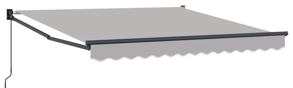 Kézi Behúzható Napellenző Világosszürke 350x250 cm