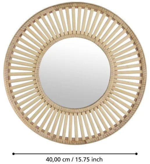 Eglo 425037 - Falitükör MITSUKE Ø 40 cm bambusz