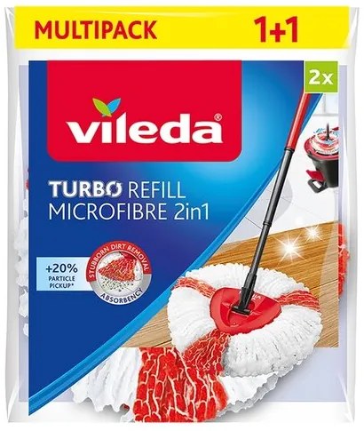 Vileda TURBO 2in1 csere a Turbo és Easy Wring&amp; Clean mophoz, 2 db