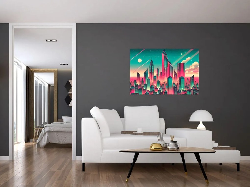 Kép – Nagyváros pop-art stílusban (90x60 cm)