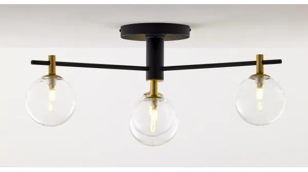 Jupiter 2034 - Felületre szerelhető csillár FIGARO 4xG9/10W/230V fekete/arany/bézs/átlátszó