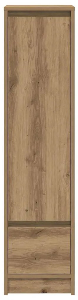 kézműves tölgy szerelt fa magasszekrény 29,5x34x119,5 cm