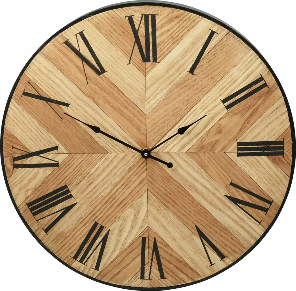 Nagy Falióra ipari, loft stílusban, 38,5cm halszálka mintás