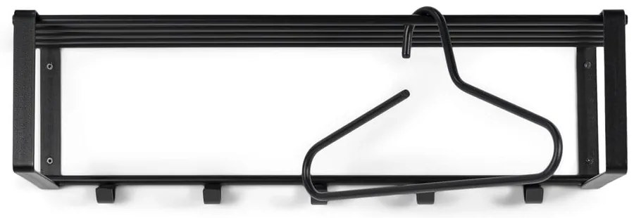 Fekete fém fali fogas polccal 70 cm Rex – Spinder Design