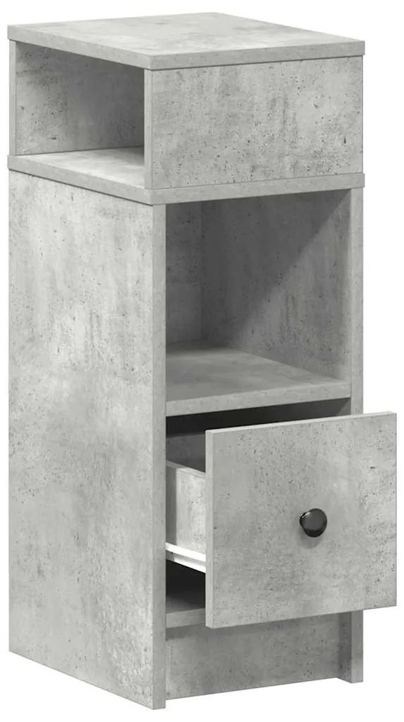 2 db betonszürke éjjeliszekrény fiókkal 25 x 31 x 66 cm