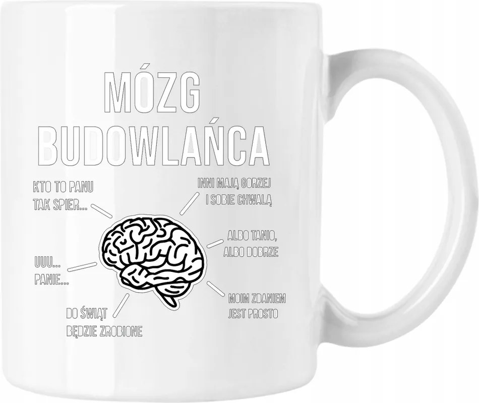 Építő bögre vicces fehér 330ml