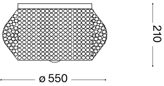 Ideal Lux - Kristály mennyezeti lámpa PASHA 10xE14/40W/230V átm. 55 króm