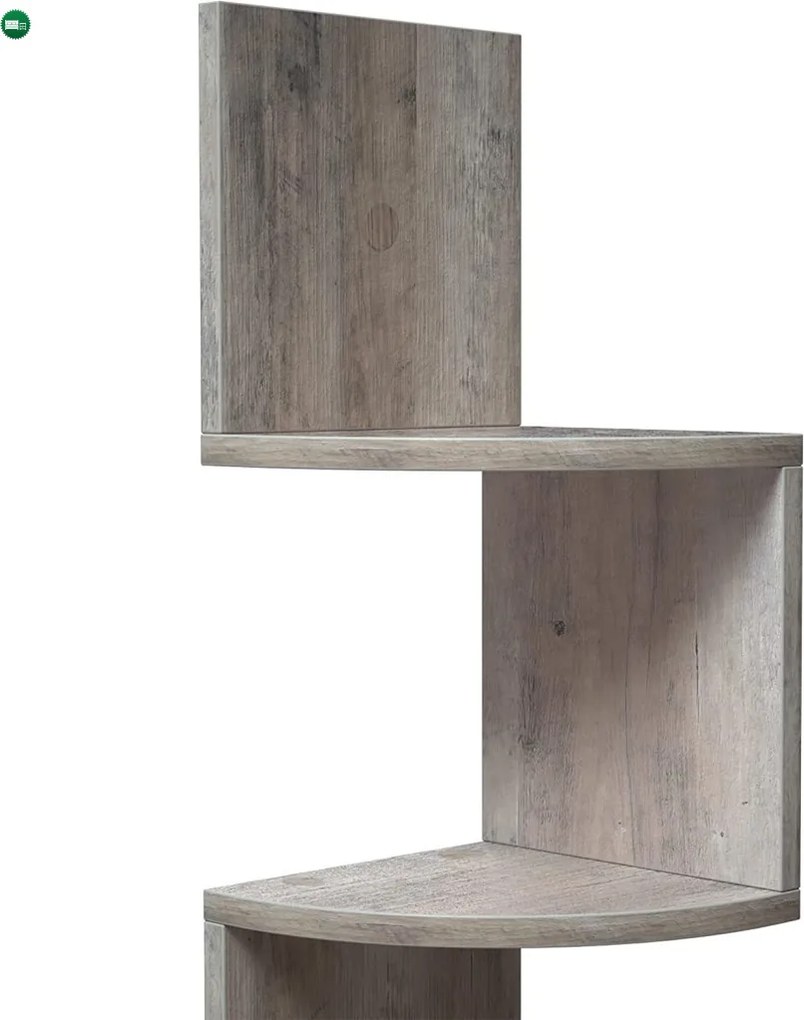 Sarokpolc 5 szintes lebegő fali polc, greige 20x20x127cm