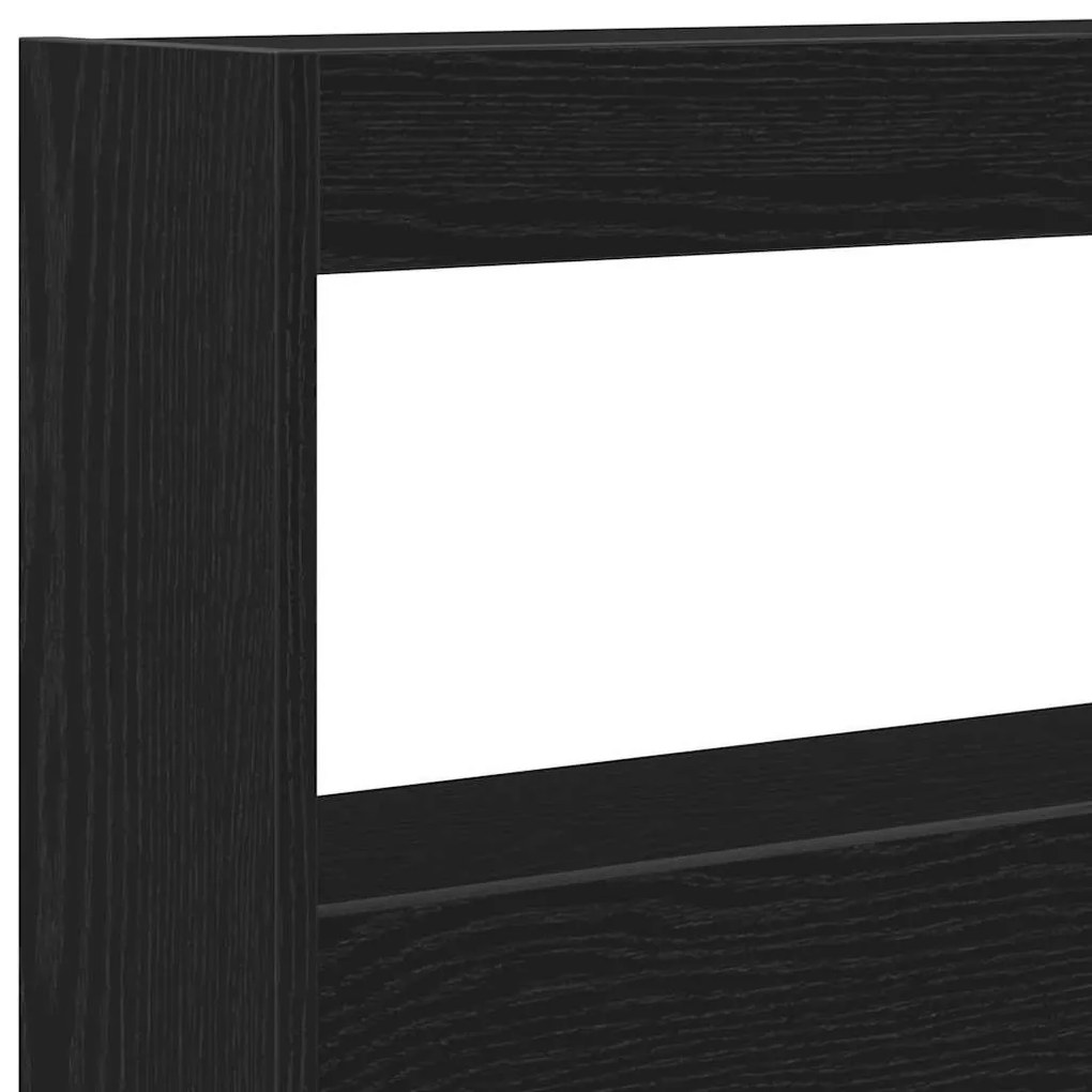 fekete tölgy színű áthidalószekrény LED-ekkel 180 x 17 x 102 cm