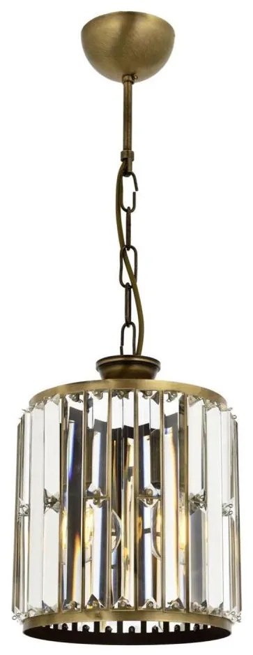 Láncos csillár CRYSTALLINE 1xE27/6W/230V bronz színű
